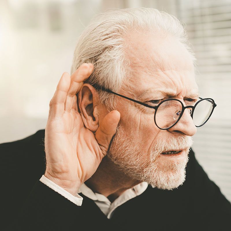 Senior having trouble hearing